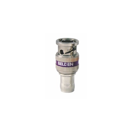 Belden RG59 BNC UHD CONN 1-PC PUR, 23 AWG RG-59 TYPE UHD COAX, 75 OHM ROHS 4855RBUHD1 B50